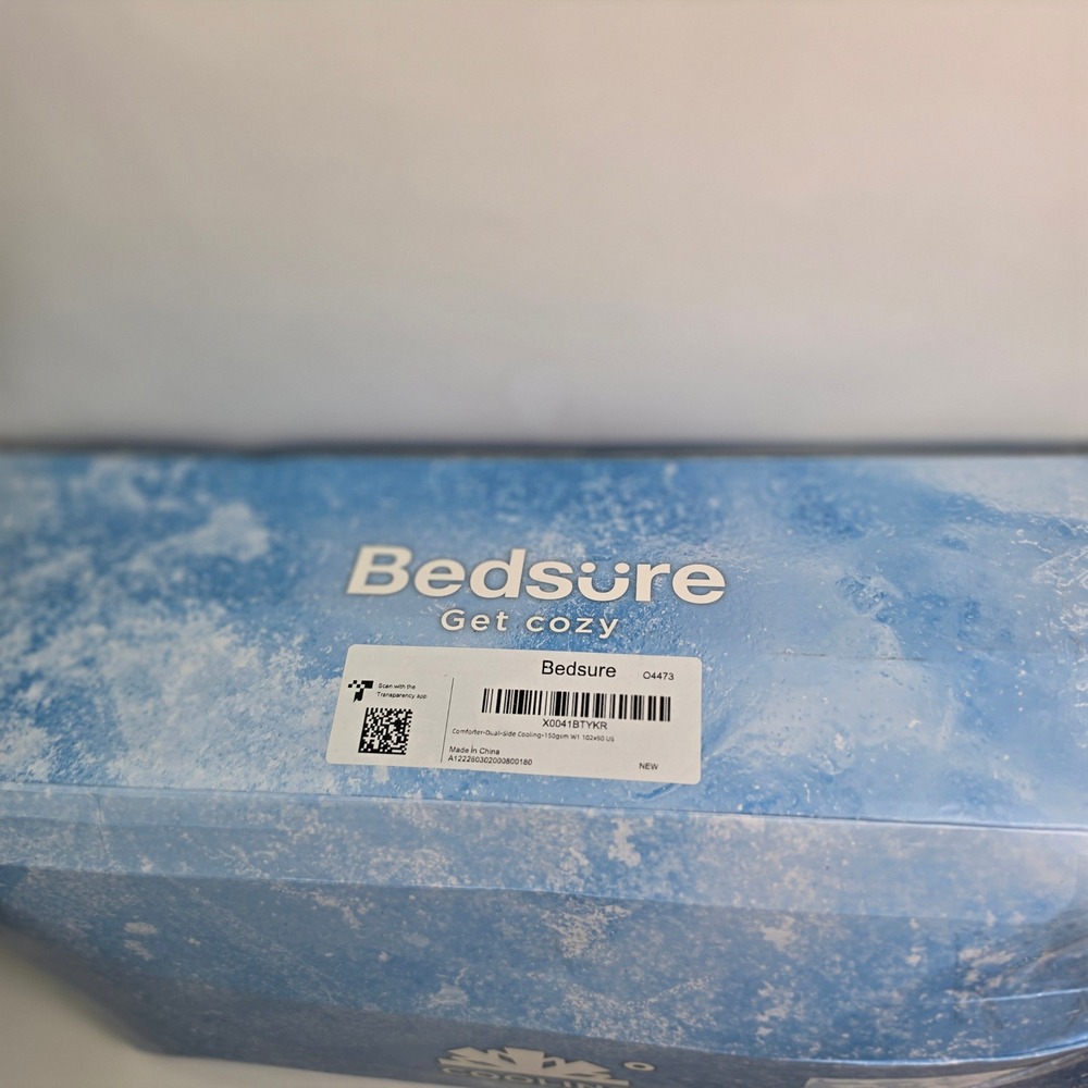 Bedsure Cooling Comforter King White Dual Sided Breescape Blanket X0041BTYKR